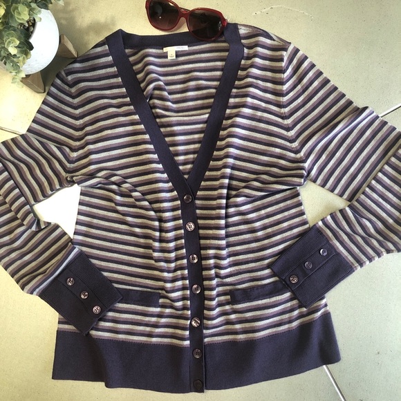 Halogen Sweaters - Halogen button down V neck Merino Wool Cardigan XL